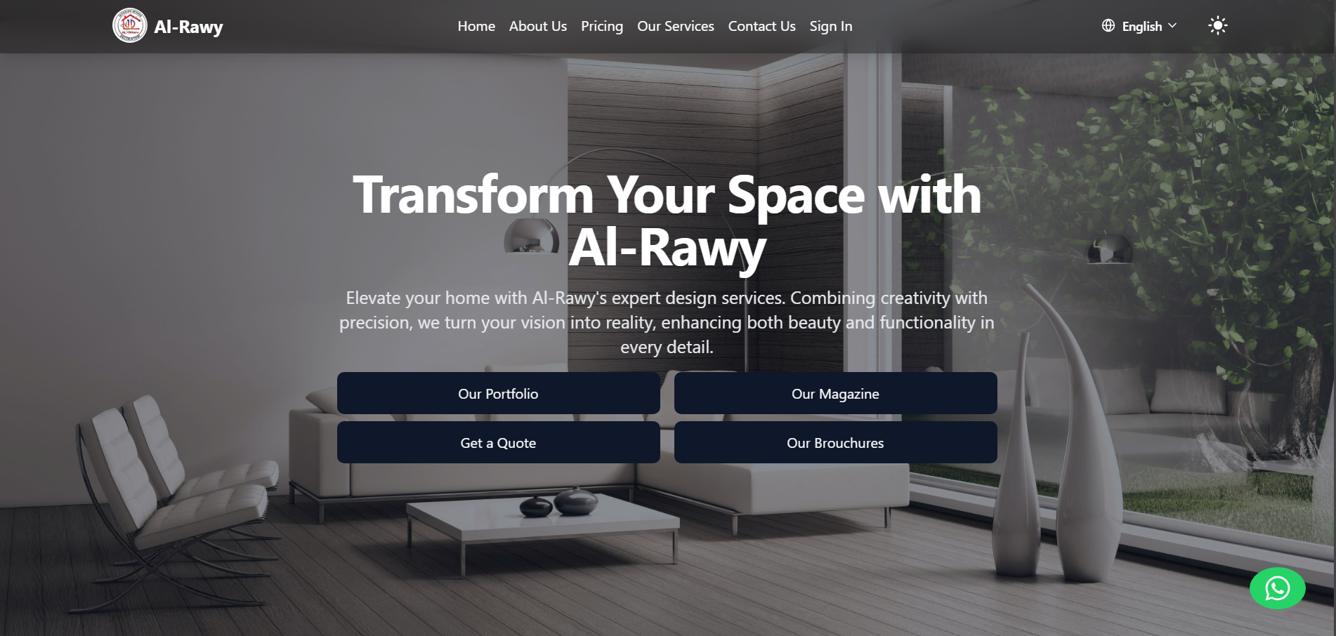 Screenshot of Al-Rawy: Redefining Interior Design project